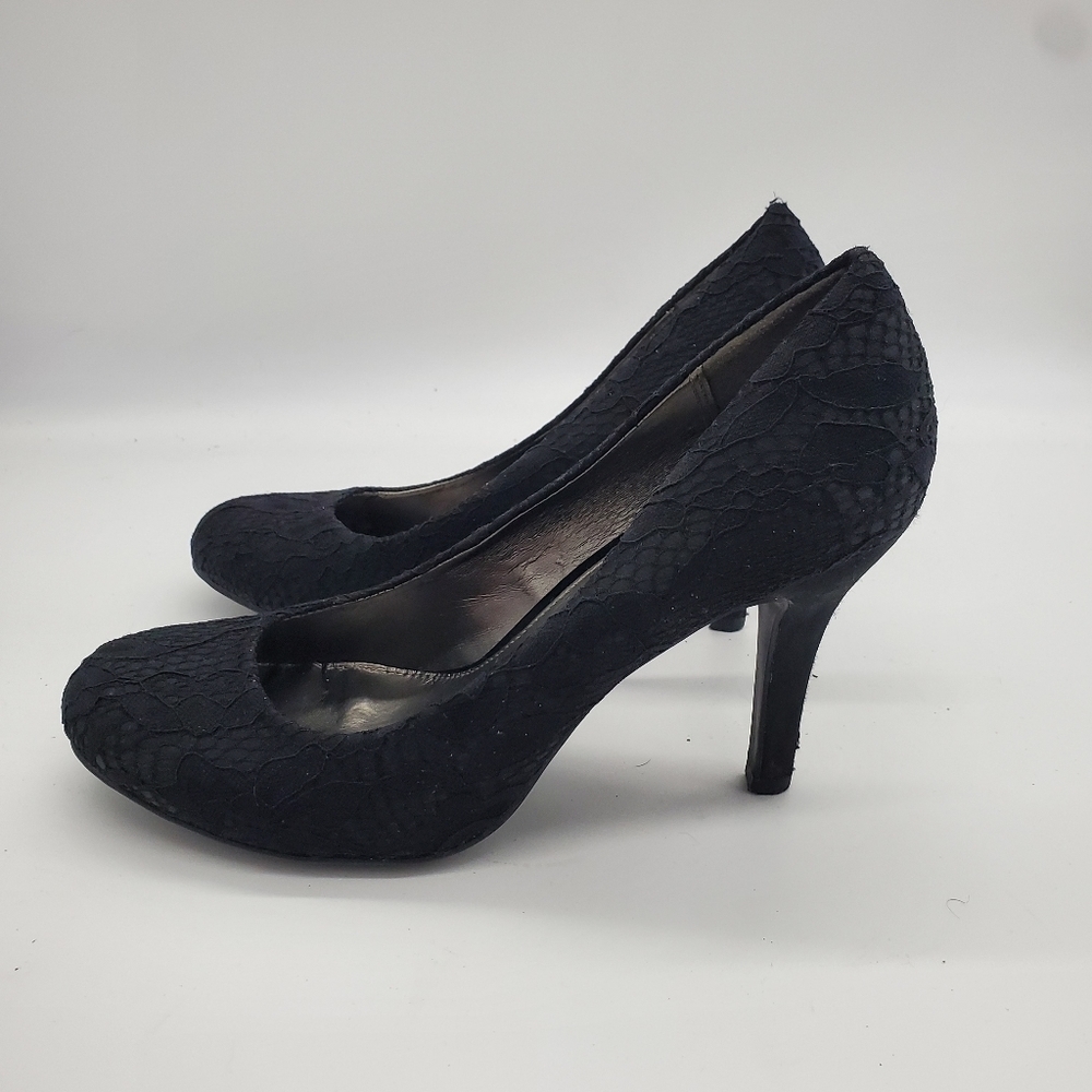 Mootsies Tootsies Moideal Heels Lace Women 8.5 Shoes Black